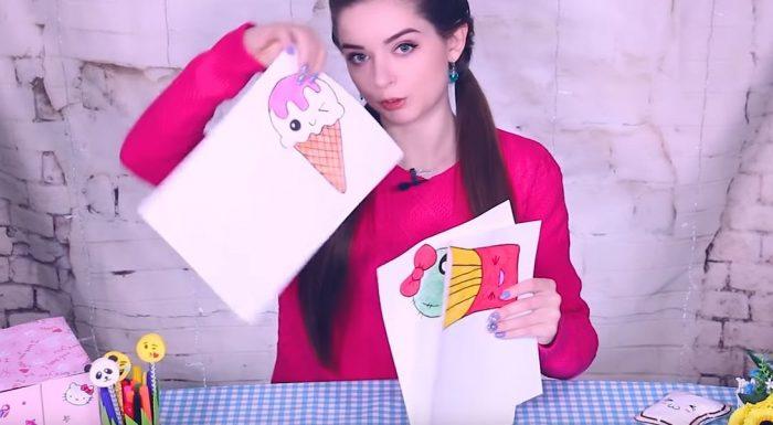 Листы А4 с напечатанными картинками
