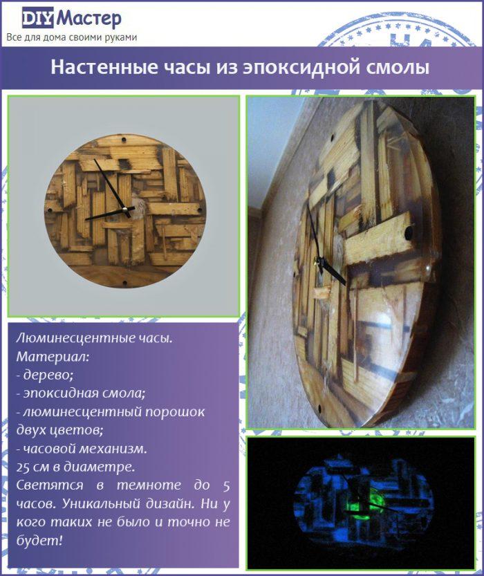 Настенные часы из эпоксидной смолы