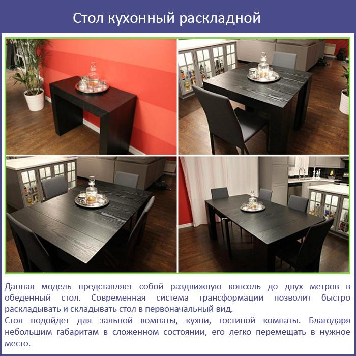 Стол кухонный раскладной