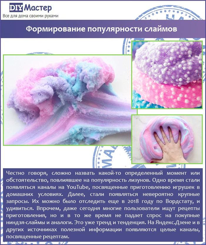 Формирование популярности слаймов