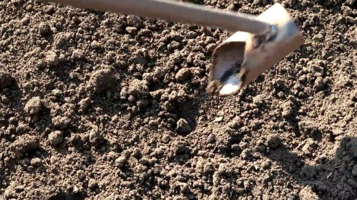 Удобно копать лунки для посадки семян