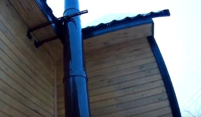 Монтаж завершающей части дымохода