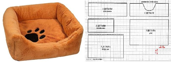 Классическая прямоугольная лежанка