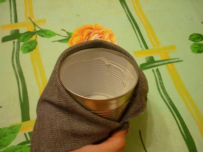 Приклеивание ткани