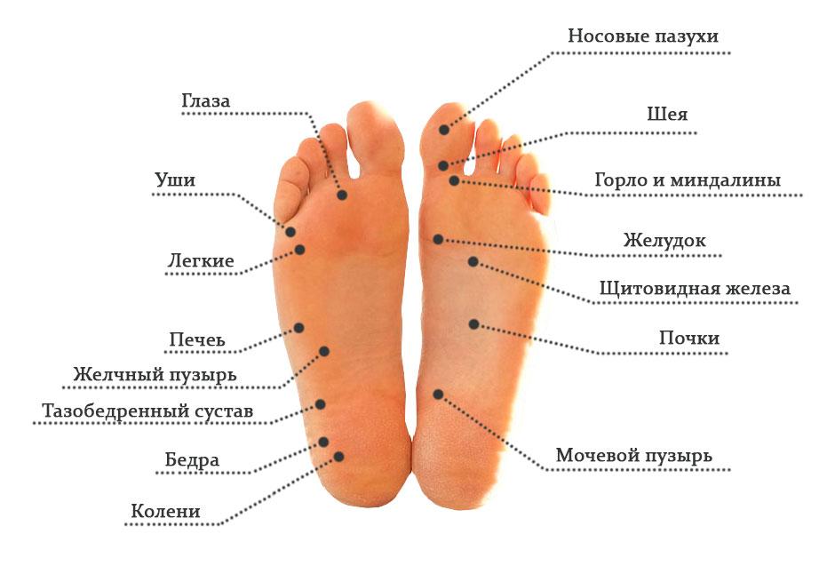 как применить знание о точках на стопе